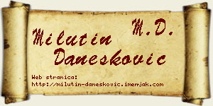 Milutin Danesković vizit kartica